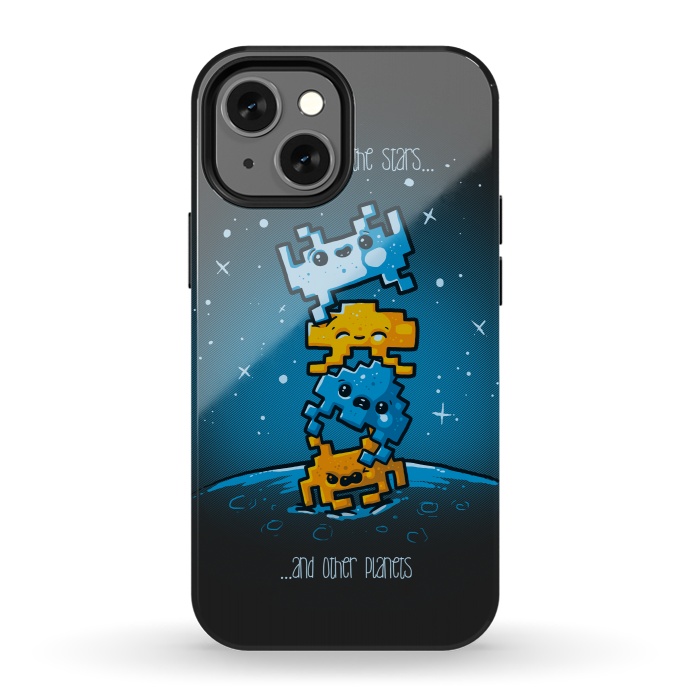 iPhone 13 mini StrongFit Cute Invaders by Q-Artwork
