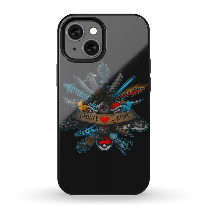 iPhone 13 mini StrongFit Gamer Forever by Q-Artwork