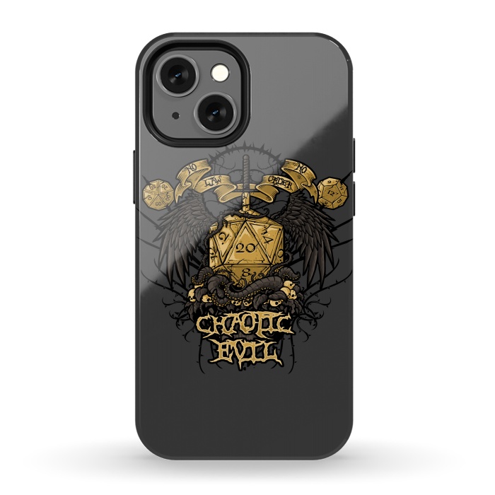 iPhone 13 mini StrongFit Chaotic Evil by Q-Artwork