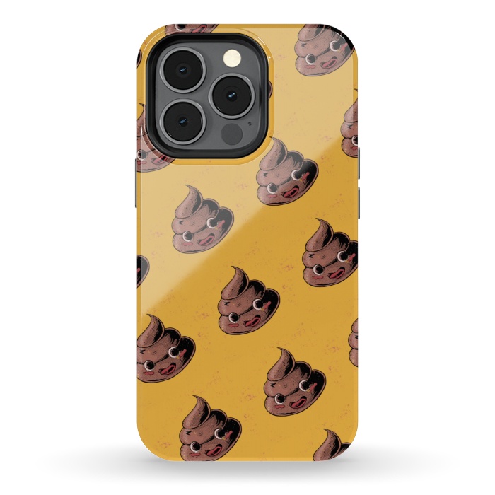 iPhone 13 pro StrongFit Kawaii Poop by Ilustrata