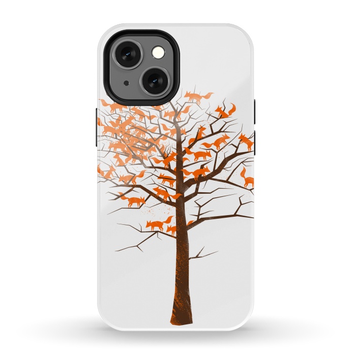iPhone 13 mini StrongFit Blazing Fox Tree by 38 Sunsets