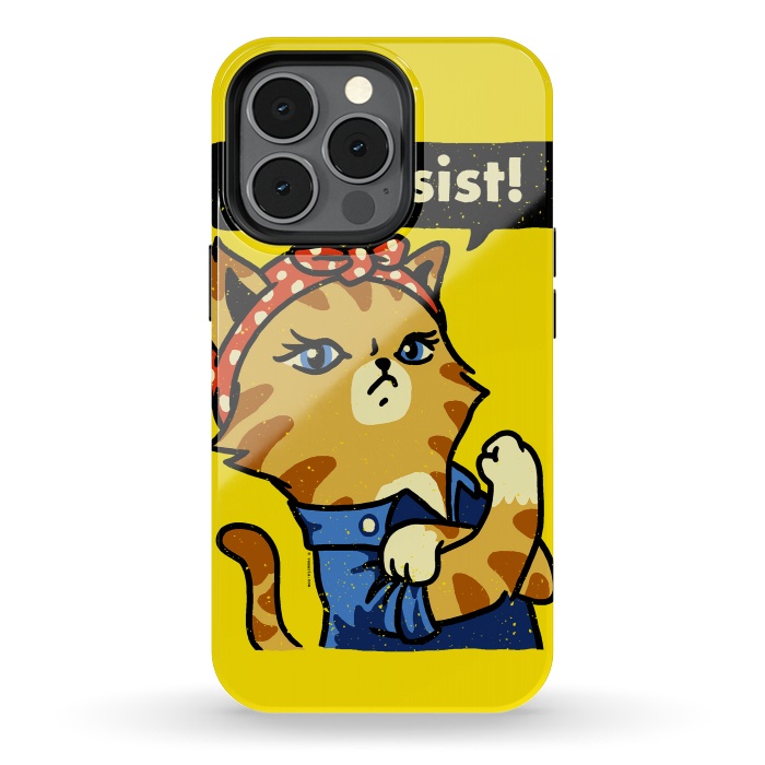 iPhone 13 pro StrongFit Purrrsist! by Vó Maria