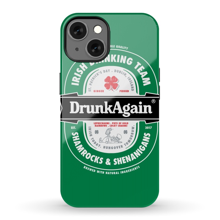iPhone 13 StrongFit DrunkAgain Beer Label by Vó Maria