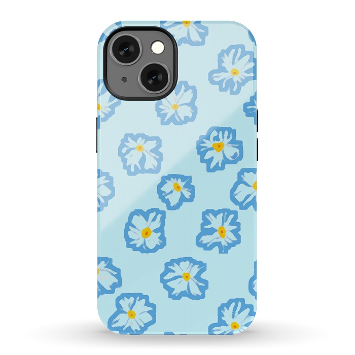 iPhone 13 StrongFit Happy Daysies by Bettie * Blue