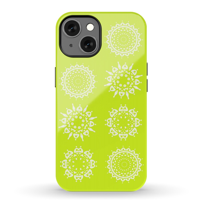 iPhone 13 StrongFit Oh Chartreuse! by Bettie * Blue