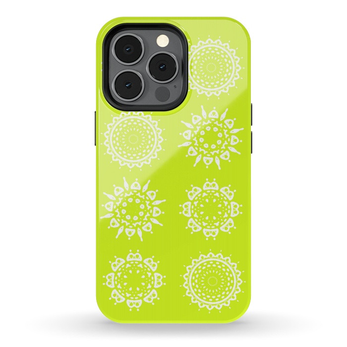 iPhone 13 pro StrongFit Oh Chartreuse! by Bettie * Blue