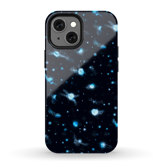 iPhone 13 mini StrongFit marble night sky by Laura Grant