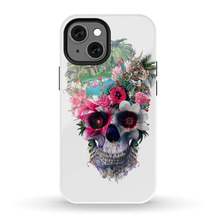 iPhone 13 mini StrongFit Summer Skull III by Riza Peker