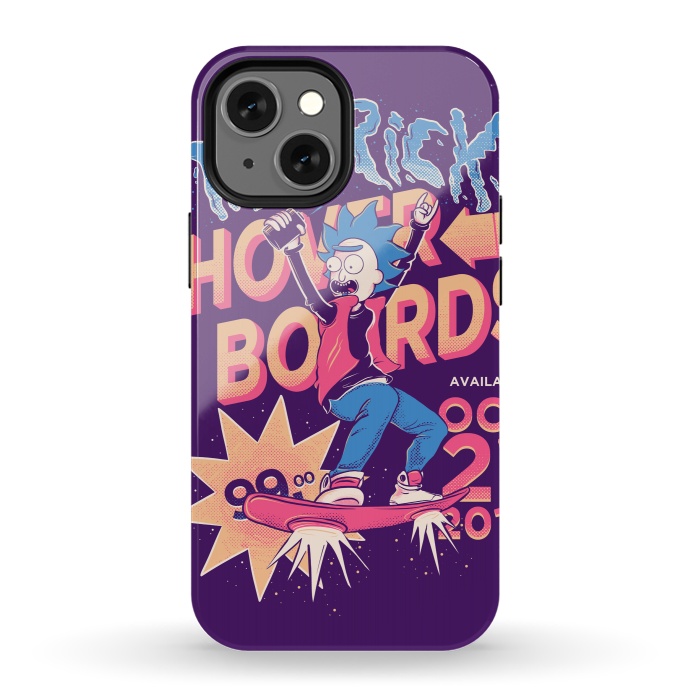 iPhone 13 mini StrongFit Tiny rick hoverboards by Ilustrata