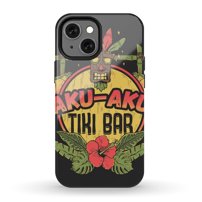 iPhone 13 mini StrongFit Aku Aku - Tiki Bar by Ilustrata