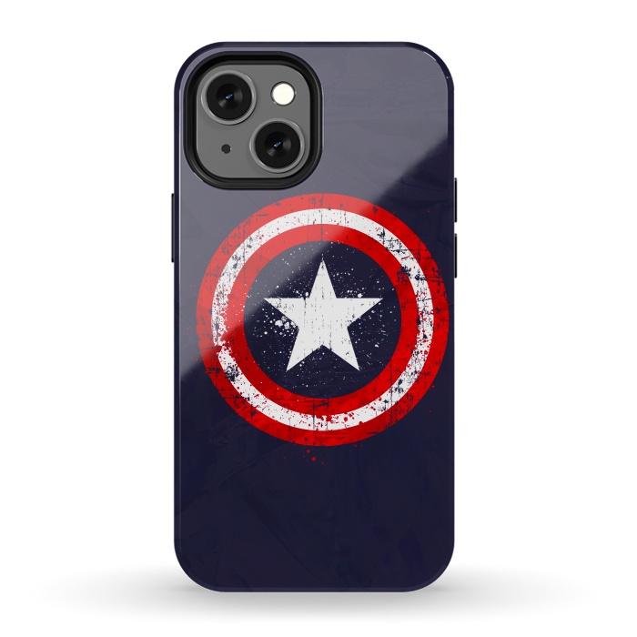 iPhone 13 mini StrongFit Captain's America splash by Sitchko