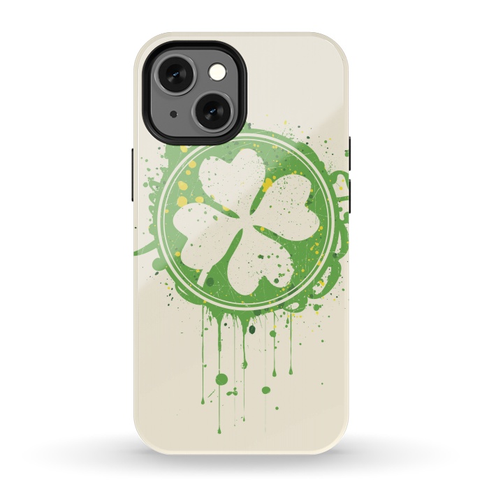 iPhone 13 mini StrongFit Patrick's clover by Sitchko