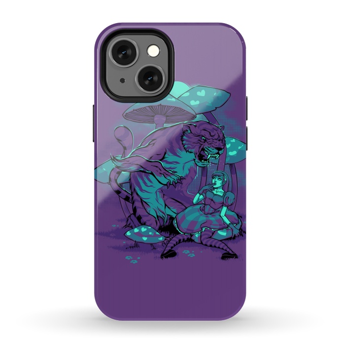 iPhone 13 mini StrongFit Cheshire Cat by Draco