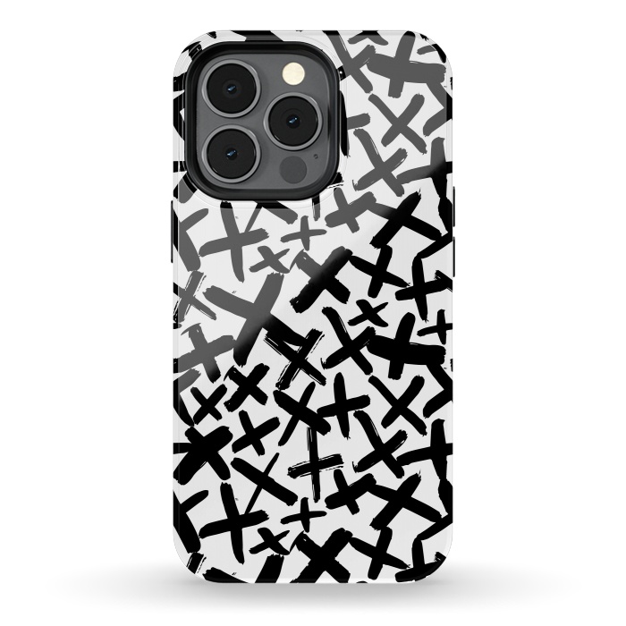 iPhone 13 pro StrongFit Black and white kisses by Laura Grant
