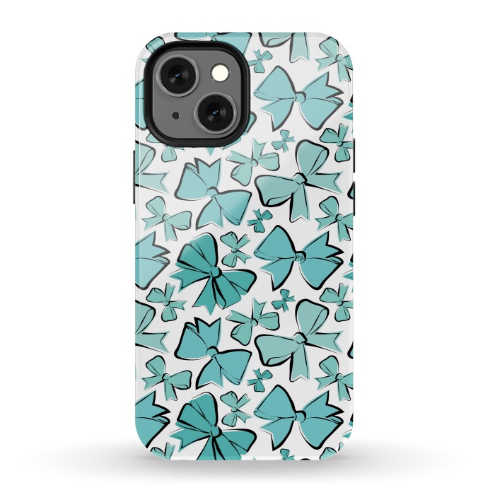 iPhone 13 mini StrongFit Blue Bows by Martina