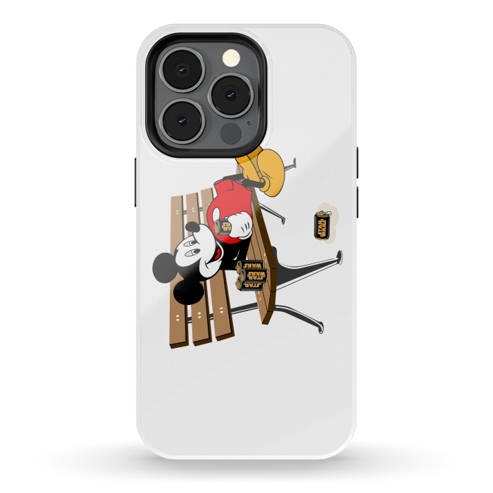 iPhone 13 pro StrongFit Mickey Mouse Drinking Star Wars Beer by Alisterny