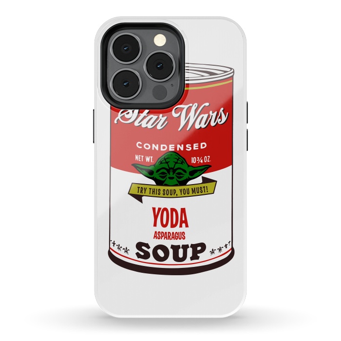 iPhone 13 pro StrongFit Star Wars Campbells Soup Yoda by Alisterny