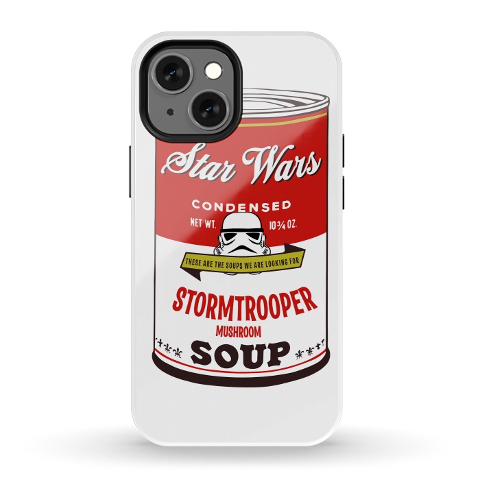 iPhone 13 mini StrongFit Star Wars Campbells Soup Stormtrooper by Alisterny