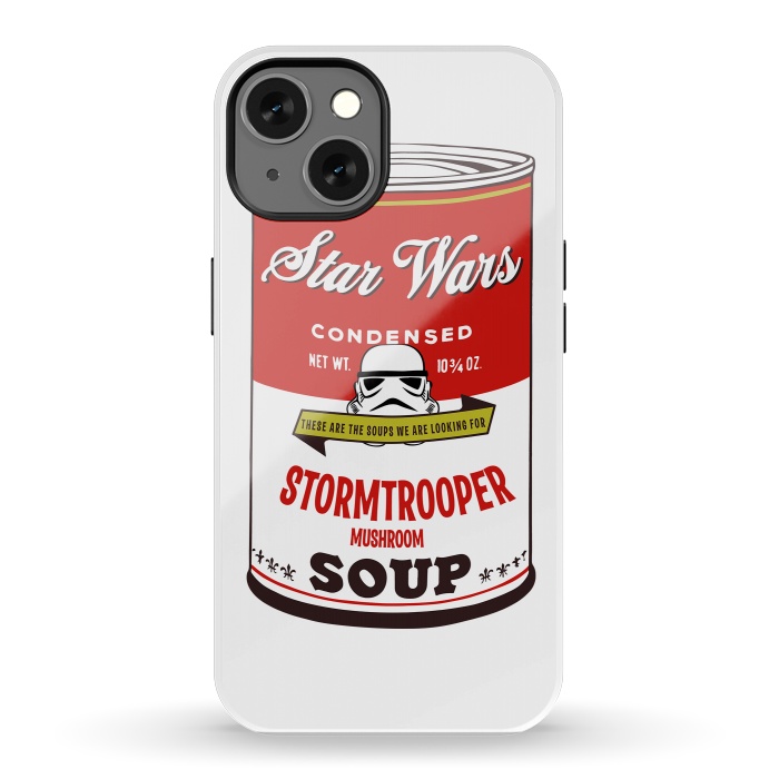 iPhone 13 StrongFit Star Wars Campbells Soup Stormtrooper by Alisterny