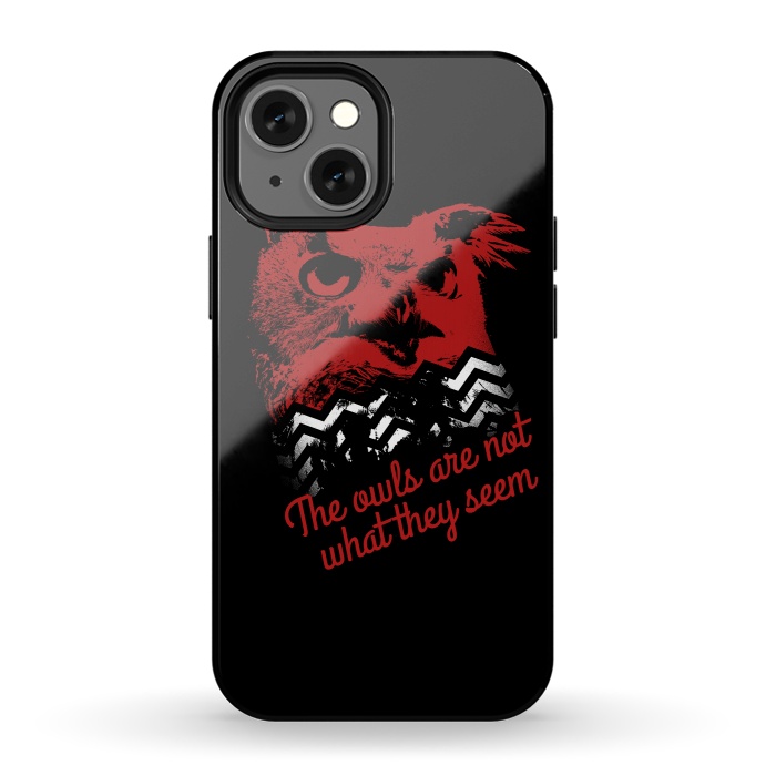 iPhone 13 mini StrongFit Twin Peaks The Owls Are Not What They Seem by Alisterny
