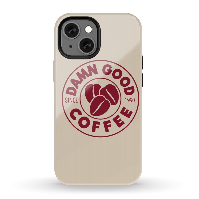 iPhone 13 mini StrongFit Twin Peaks Damn Good Coffee Costa by Alisterny