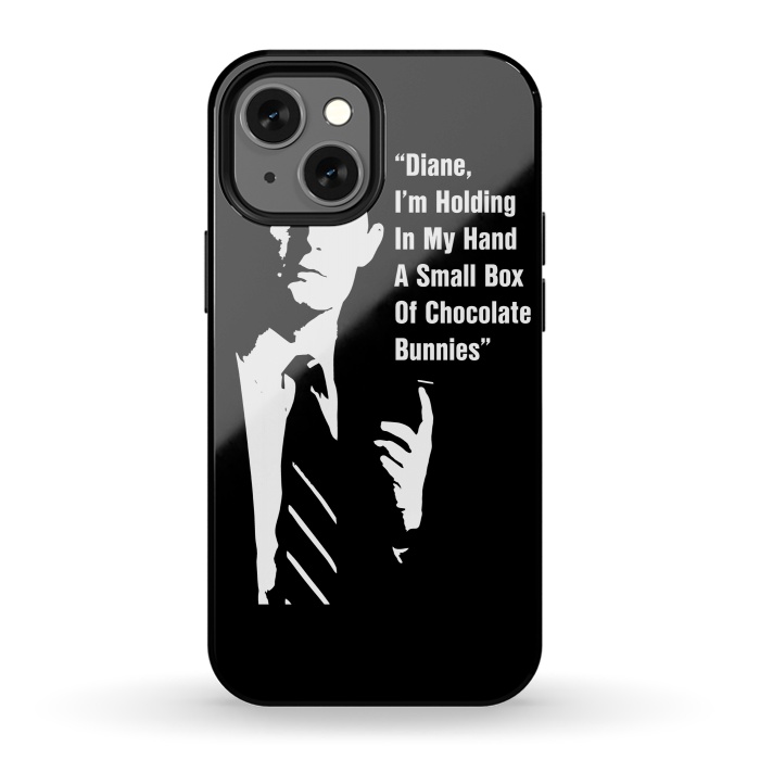 iPhone 13 mini StrongFit Twin Peaks Diane Chocolate Bunnies by Alisterny