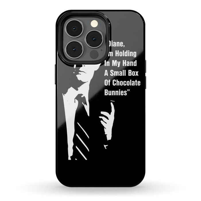 iPhone 13 pro StrongFit Twin Peaks Diane Chocolate Bunnies by Alisterny