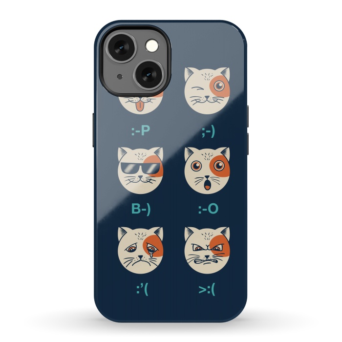 iPhone 13 StrongFit Cat Emoticon by Coffee Man