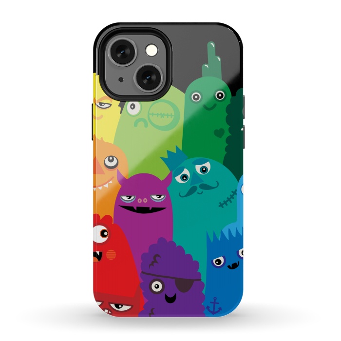 iPhone 13 mini StrongFit Phone full of Monsters by Wotto