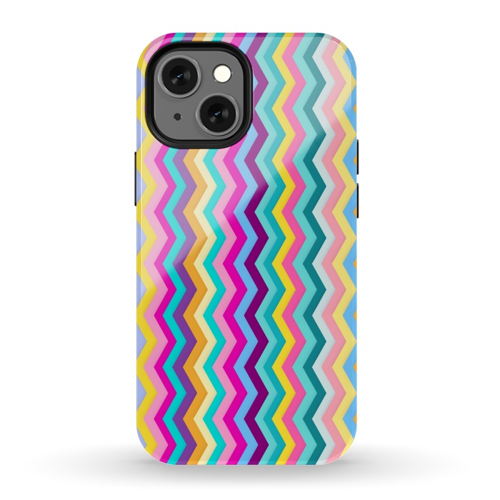 iPhone 13 mini StrongFit Zigzag by Elizabeth Dioquinto