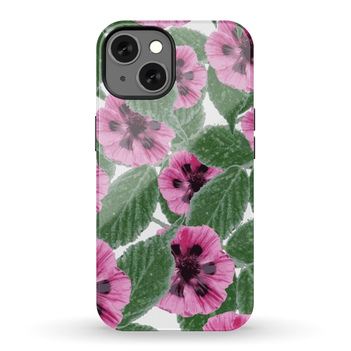 iPhone 13 StrongFit Pink Poppies by Zala Farah