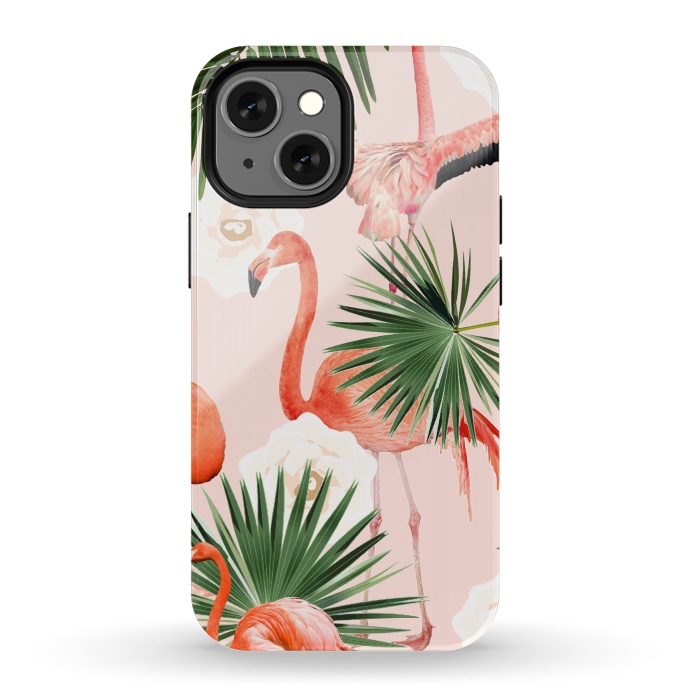 iPhone 13 mini StrongFit Flamingo Guava by Uma Prabhakar Gokhale