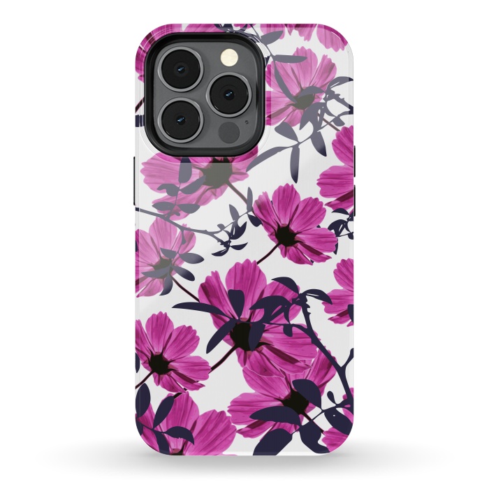 iPhone 13 pro StrongFit Floral Explorers  (White)  by Zala Farah