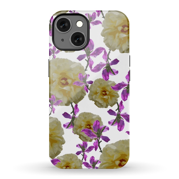 iPhone 13 StrongFit Flowers + Purple Vines by Zala Farah