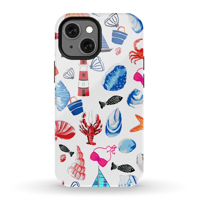 iPhone 13 mini StrongFit Beach Comber by MUKTA LATA BARUA