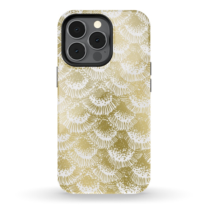 iPhone 13 pro StrongFit Organic Burst Gold by Caitlin Workman