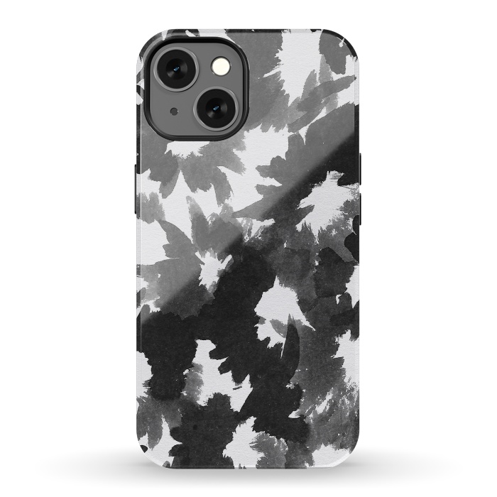 iPhone 13 StrongFit Black Floral by Caitlin Workman