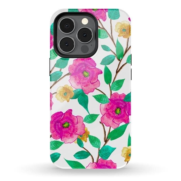 iPhone 13 pro StrongFit Floral Forever by Uma Prabhakar Gokhale