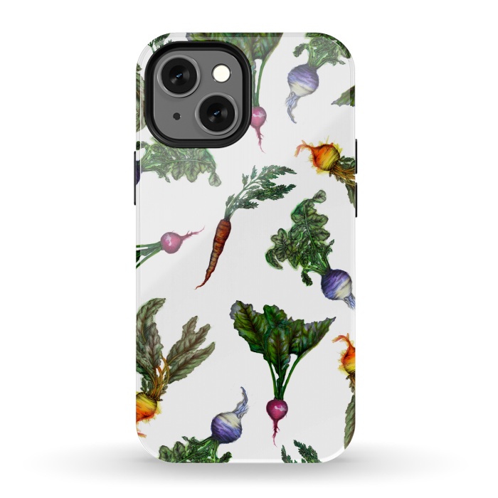 iPhone 13 mini StrongFit Watercolor Veggies by ECMazur 