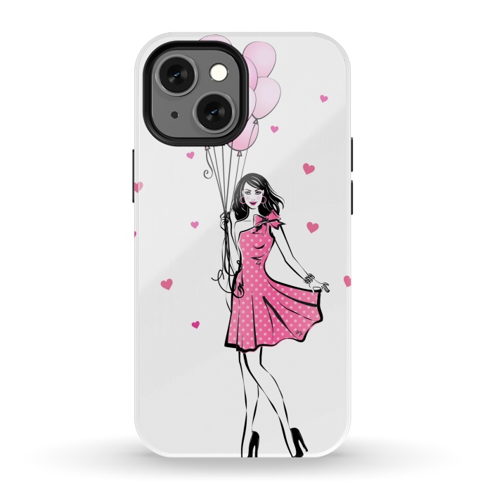 iPhone 13 mini StrongFit Girl with balloons by Martina