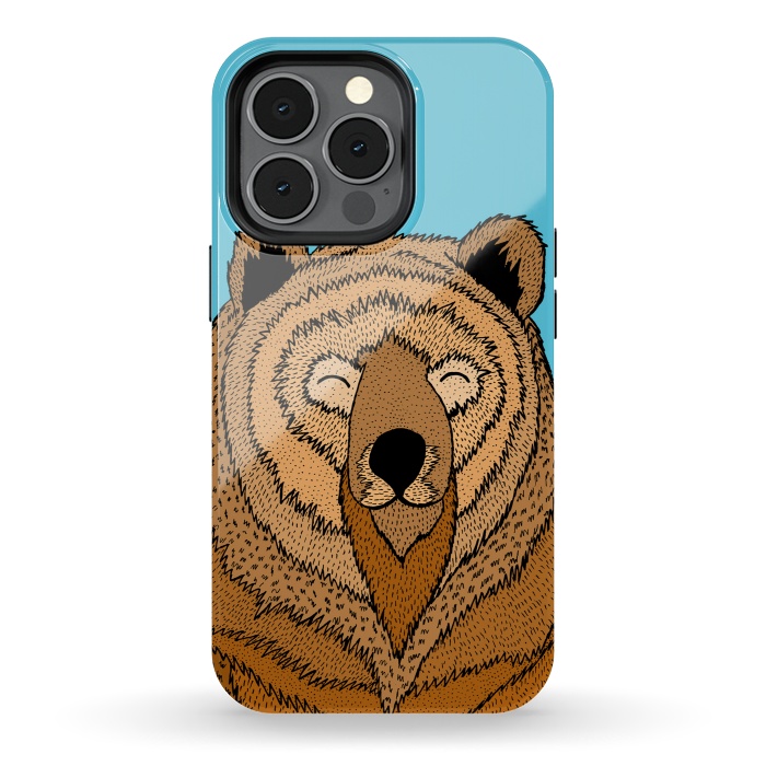 iPhone 13 pro StrongFit Happy Bear by Steve Wade (Swade)