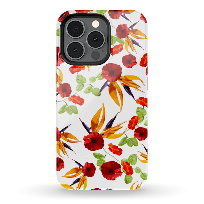 iPhone 13 pro StrongFit Mini Poppy Star by Zala Farah