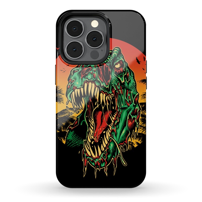 iPhone 13 pro StrongFit Zombie T-Rex by Branko Ricov