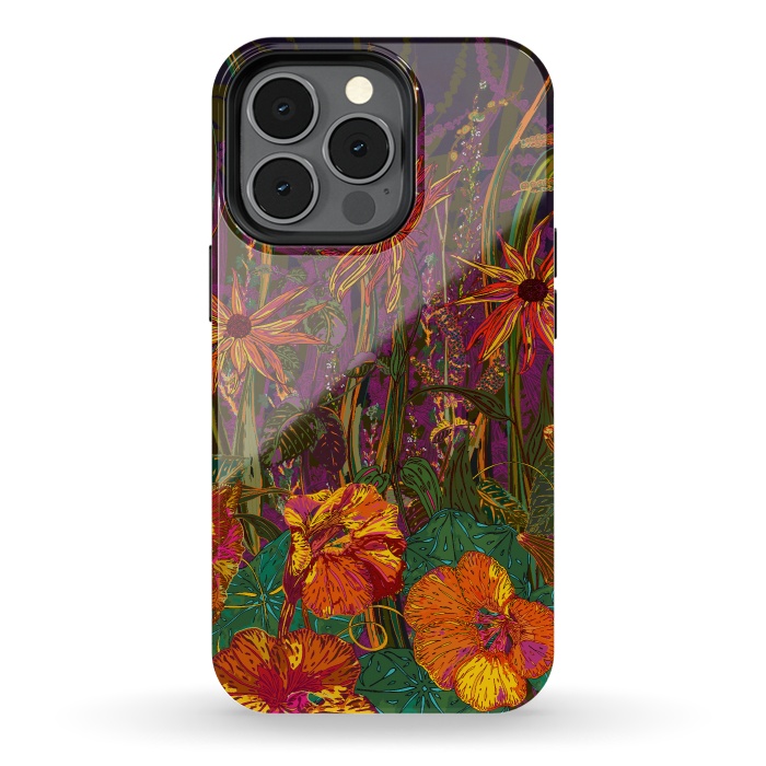 iPhone 13 pro StrongFit Autumn Flowers by Lotti Brown