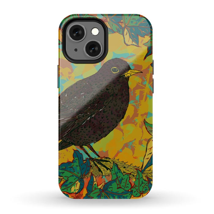 iPhone 13 mini StrongFit Blackbird by Lotti Brown