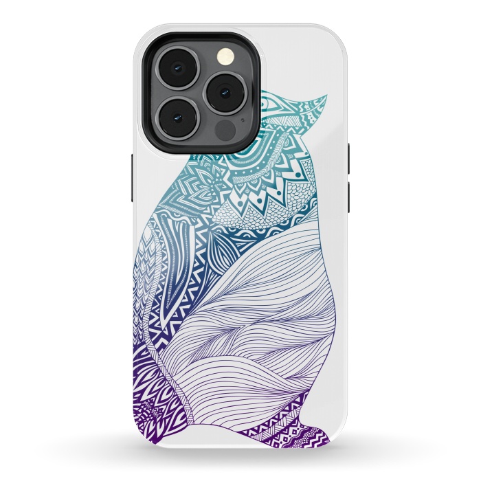 iPhone 13 pro StrongFit Penguin by Pom Graphic Design