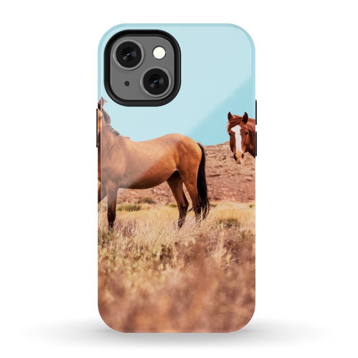 iPhone 13 mini StrongFit Horses by Uma Prabhakar Gokhale