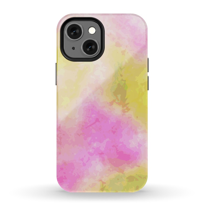 iPhone 13 mini StrongFit Pink + Yellow Galaxy by Zala Farah