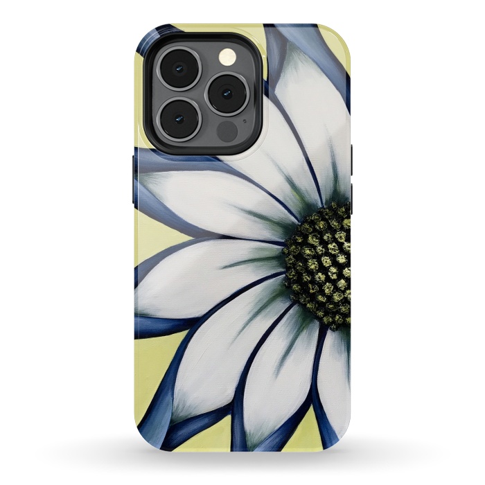iPhone 13 pro StrongFit White African Daisy by Denise Cassidy Wood