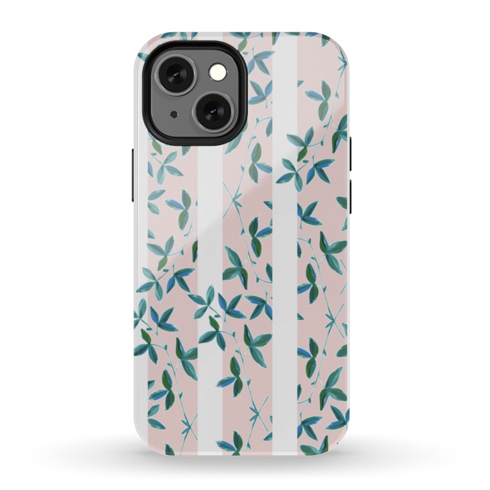 iPhone 13 mini StrongFit Peeping Pink Vines by Zala Farah